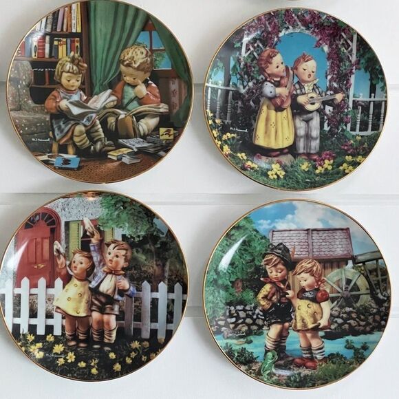 M.J. Hummel Lot of 9 Little Companions Danbury Mint Collectors Plates - Picture 3 of 10